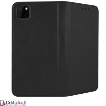 Grynos odos Telone dėklas - juodas (Huawei Y5P) Grynos odos Telone dėklas - juodas (Huawei Y5P)